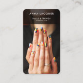 Nail Artist Nail Salon Pink, moderner Maniküre Visitenkarte (Vorderseite)