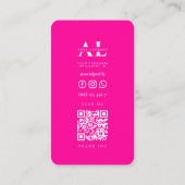 Nail Artist Nail Salon Pink, moderner Maniküre Visitenkarte (Rückseite)