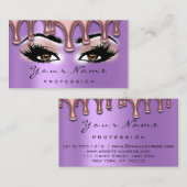 Nail Artist Nails Lash Makeup Pink Lila Brown Visitenkarte (Vorne/Hinten)