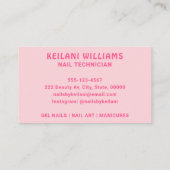 Nail Artist Nails von Groovy Retro farbenfroh stil Visitenkarte (Rückseite)