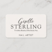Nail Artist Neutral QR Code Visitenkarte (Vorderseite)