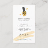 Nail Artist oder Stylist Trendy Nail Salon Visitenkarte (Rückseite)