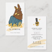 Nail Artist oder Stylist Trendy Nail Salon  Visitenkarte (Vorne/Hinten)