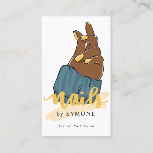 Nail Artist oder Stylist Trendy Nail Salon  Visitenkarte (Vorderseite)