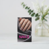 Nail Artist Photo Business Card Visitenkarte (Stehend Vorderseite)