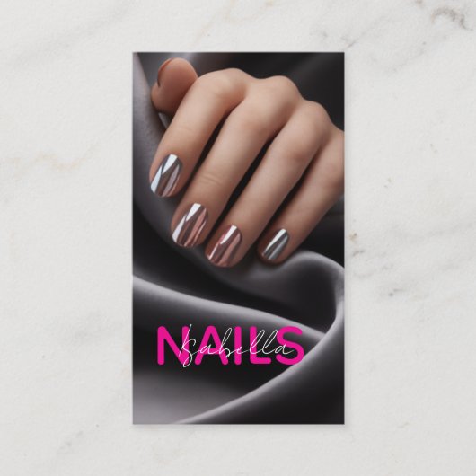 Nail Artist Photo Business Card Visitenkarte (Vorderseite)