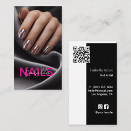 Nail Artist Photo Business Card Visitenkarte