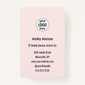 Nail Artist Pink Photo Logo Name Ausweis (Rückseite)