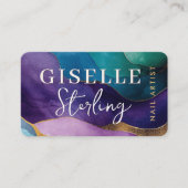 Nail Artist Purple Visitenkarte (Vorderseite)