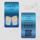 Nail Artist QR Code Business Card Visitenkarte (Vorne/Hinten)