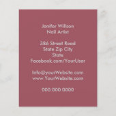 Nail Artist Salon Flyer (Hinten)