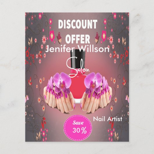 Nail Artist Salon Flyer (Vorne)