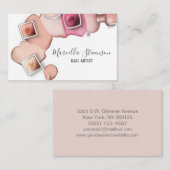 Nail Artist Salon Polnisch Moderne Visitenkarte (Vorne/Hinten)