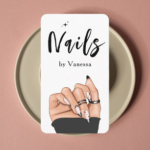 Nail Artist Salon Qr Code Stilvolle Visitenkarte
