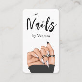Nail Artist Salon Qr Code Stilvolle Visitenkarte (Vorderseite)