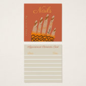 Nail Artist Script Hand gezeichnete Ernennung (Vorne & Hinten)