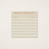 Nail Artist Script Hand gezeichnete Ernennung (Rückseite)