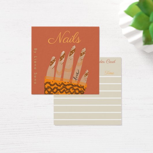 Nail Artist Script Hand gezeichnete Ernennung (Schreibtisch)