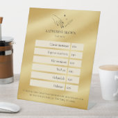 Nail Artist Service Gold Minimalistisch Beauty Sal Sockelschild (In Situ)