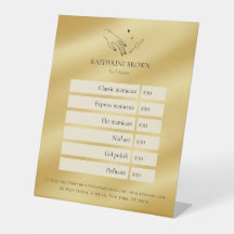 Nail Artist Service Gold Minimalistisch Beauty Sal