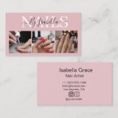 Nail Artist Studio Photo Typography make your own Visitenkarte (Vorne/Hinten)