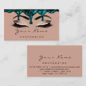 Nail Artist Studio Tropfen Rose Beauty Makeuws Visitenkarte (Vorne/Hinten)