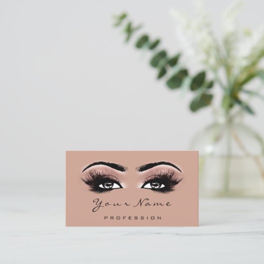 Nail Artist Studio Tropfen Rose Lashes Makeuws Visitenkarte (Stehend Vorderseite)