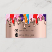 Nail Artist Studio Tropfen Rose Wax Epilation Make Visitenkarte (Rückseite)