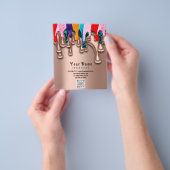 Nail Artist Studio Tropfen Rose Wax Epilation Prei Flyer (Gruppe)