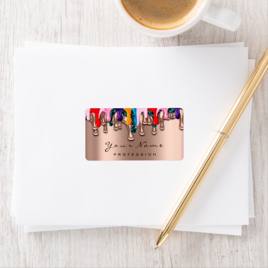 Nail Artist Studio Tropfen Rose Wax Epilation Skin Adressaufkleber (Insitu)