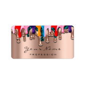 Nail Artist Studio Tropfen Rose Wax Epilation Skin Adressaufkleber (Vorne)