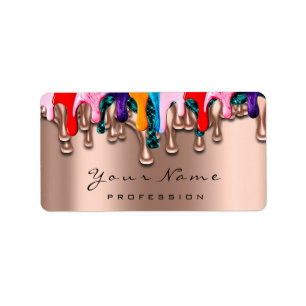 Nail Artist Studio Tropfen Rose Wax Epilation Skin Adressaufkleber
