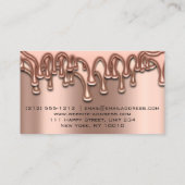 Nail Artist Studio Tropfen Rose Wax Epilation Visitenkarte (Rückseite)