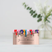 Nail Artist Studio Tropfen Rose Wax Epilation Visitenkarte (Stehend Vorderseite)