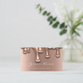 Nail Artist Studio Tropfens Rose Moderne Visitenkarte (Stehend Vorderseite)