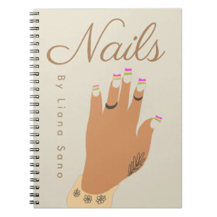 Nail Artist Tattoo Hand Illustration Notizblock