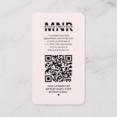 Nail Artist Tech Instagram Pink Modern Visitenkarte (Rückseite)