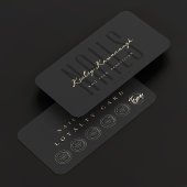 Nail Artist Technician Punch Black Loyalty Card Visitenkarte
