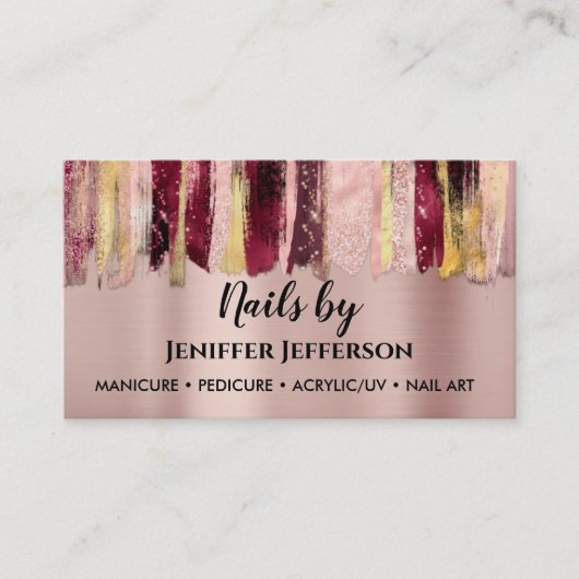 NAIL ARTIST-Visitenkarte Terminkarte (Vorderseite)