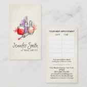 Nail Artist - Watercolor Nail Polnische Kunst Visitenkarte (Vorne/Hinten)