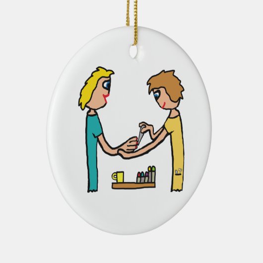 Nail Bar Salon Techniker Keramik Ornament (Rechts)