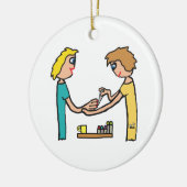 Nail Bar Salon Techniker Keramik Ornament (Links)