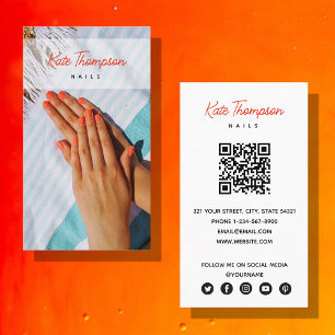 Nail Beaty Salon Makeup Artist Foto QR Code Visitenkarte