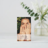 Nail Beaty Salon Makeup Artist Foto QR Code Visitenkarte (Stehend Vorderseite)