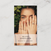 Nail Beaty Salon Makeup Artist Foto QR Code Visitenkarte (Vorderseite)