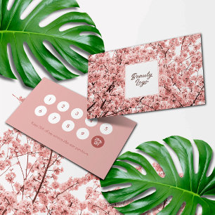 Nail   Beauty Salon Loyalty Card Blume Treuekarte