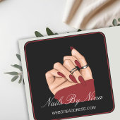 Nail Beauty Salon Manicurist Markenwerbung Quadratischer Aufkleber