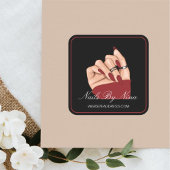 Nail Beauty Salon Manicurist Markenwerbung Quadratischer Aufkleber