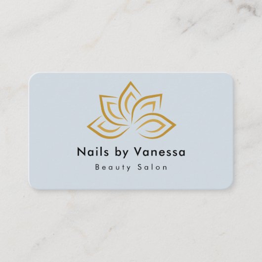 Nail Beauty Salon Qr Code Soft Navy Business Card Visitenkarte (Vorderseite)