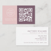 Nail Beruflich QR Code Logo Modern Visitenkarte (Vorne/Hinten)